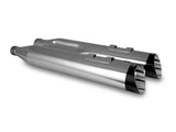 Vance & Hines VH-17960 4.5" Razorback Slash Cut Slip-On Mufflers Chrome w/Black End Caps for Harley-Davidson Touring 17-Up