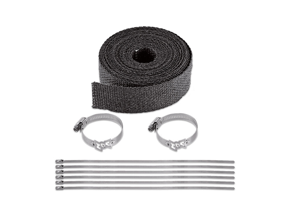 Vance & Hines VH-26523 Black Heat Wrap 2" Wide x 25 Foot Roll w/Locking Ties