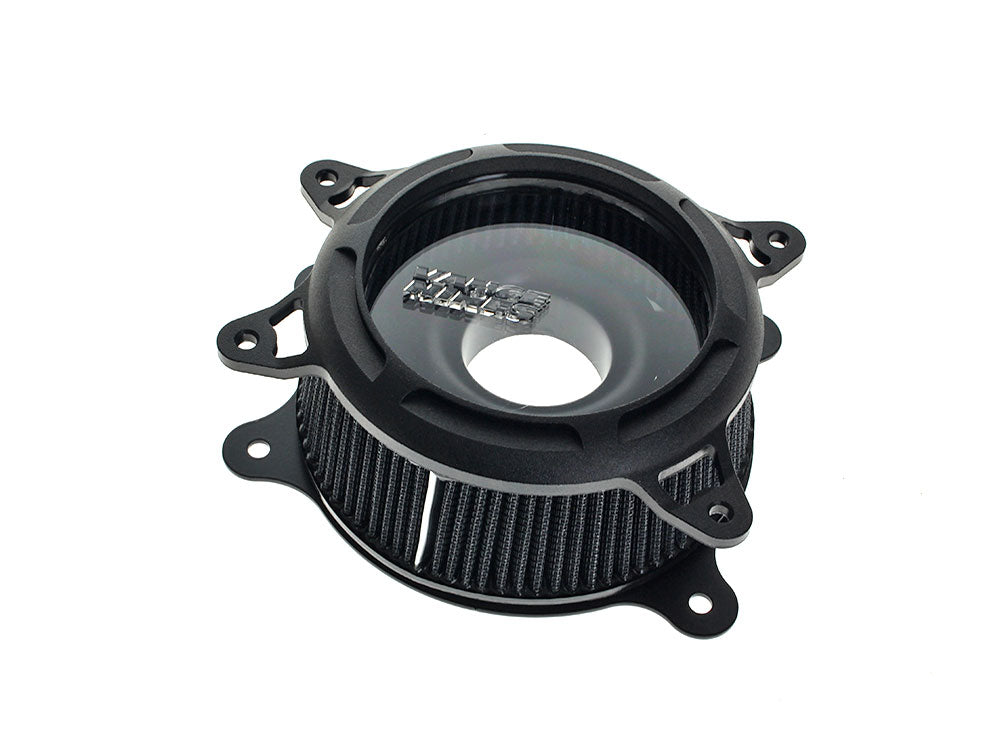 Vance & Hines VH-41075 VO2 Insight Air Cleaner Kit Wrinkle Black for Twin Cam 08-17 w/Throttle-by-Wire