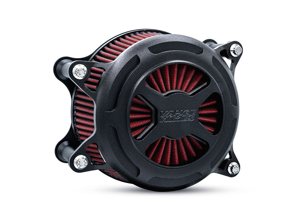 Vance & Hines VH-41101 VO2 X Air Cleaner Kit Wrinkle Black for CVO Touring 23-Up/Street Glide/Road Glide 24-Up