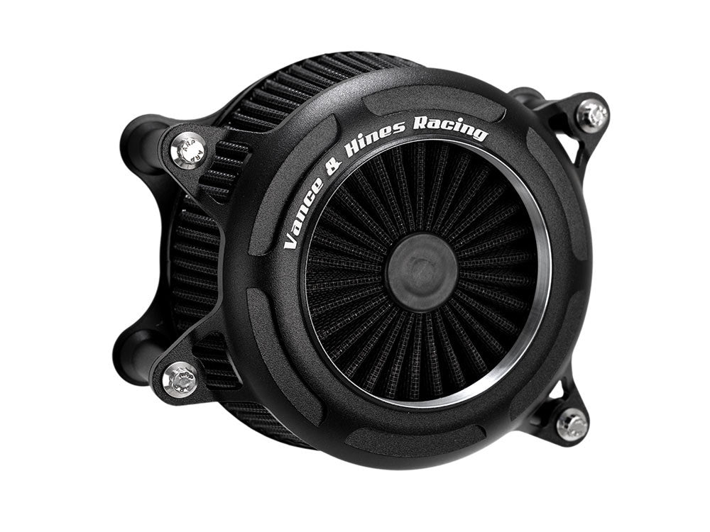 Vance & Hines VH-41120 VO2 Onyx Air Cleaner Kit Wrinkle Black for Harley-Davidson CVO Touring 23-Up/Street Glide/Road Glide 24-Up/Touring/Softail 25-Up