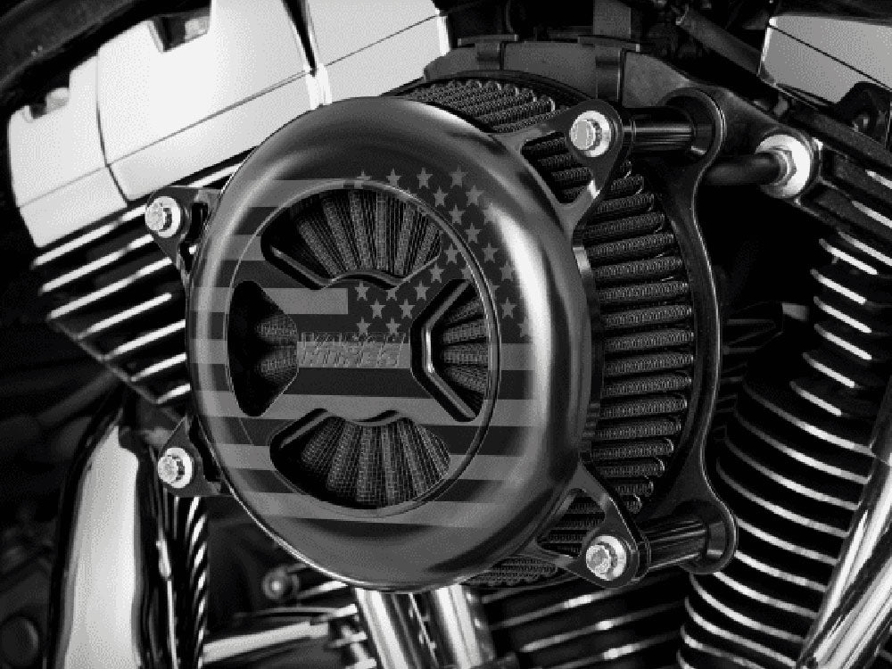 Vance & Hines VH-42341FG VO2 America Air Cleaner Kit Black for Twin Cam 99-17 w/CV Carb or Cable Operated Delphi EFI