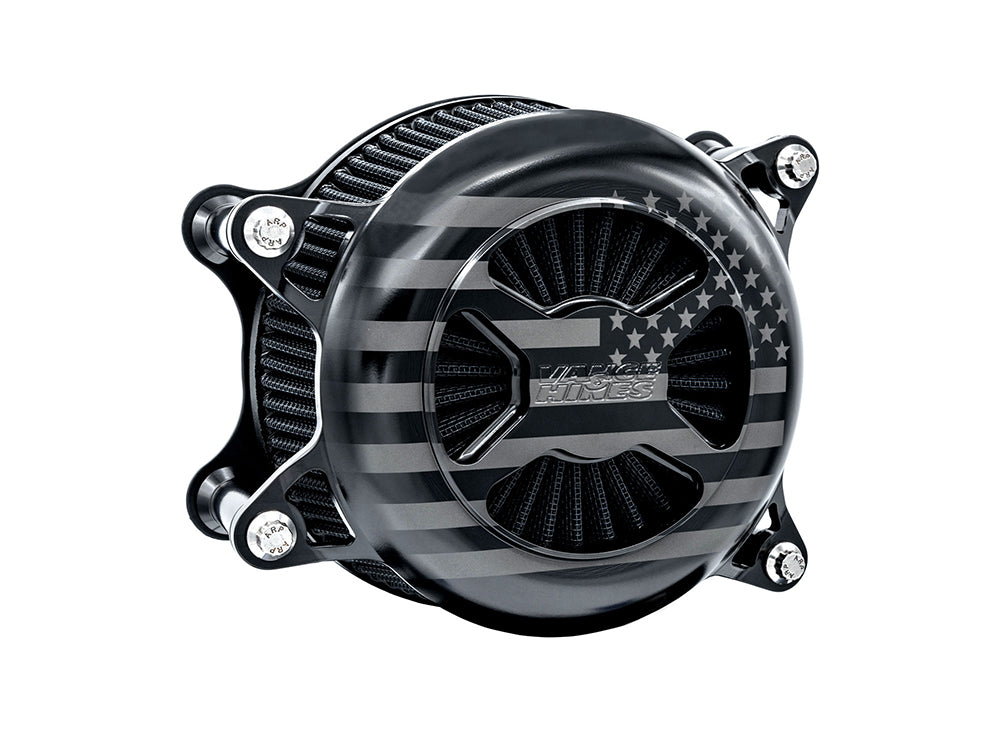 Vance & Hines VH-42341FG VO2 America Air Cleaner Kit Black for Twin Cam 99-17 w/CV Carb or Cable Operated Delphi EFI