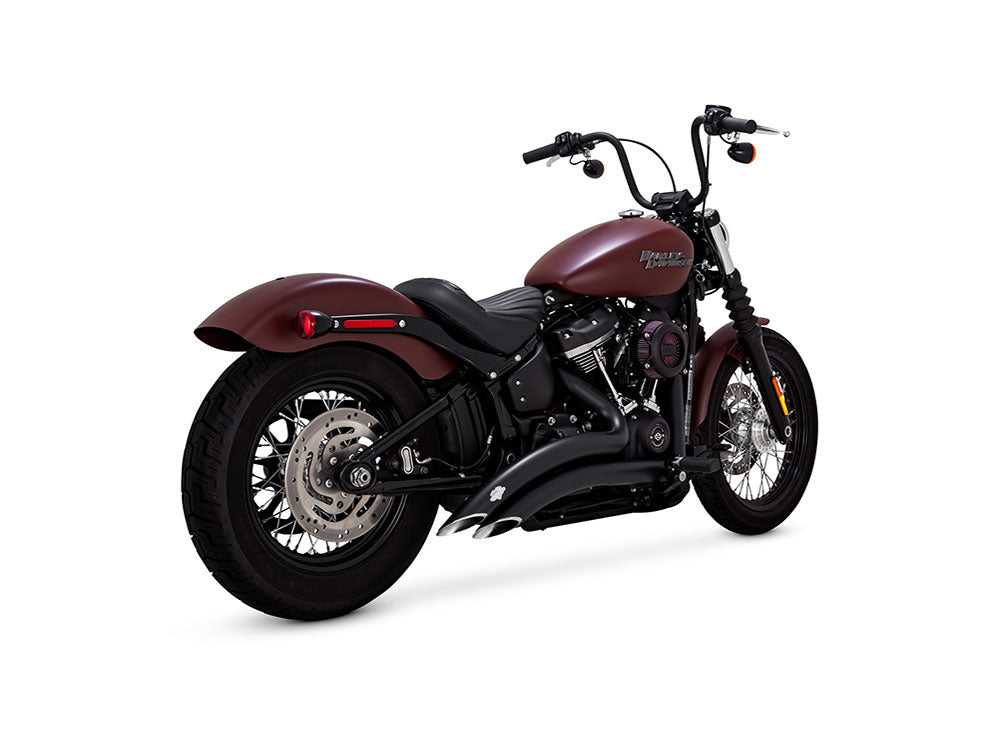 Vance & Hines VH-46377 Big Radius Exhaust Black for Softail 18-Up Non-240 Tyre Models