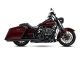 Vance & Hines VH-46672 4" Twin Slash Round Slip-On Mufflers Black for Touring 17-Up