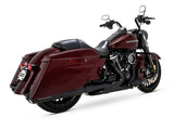 Vance & Hines VH-46672 4" Twin Slash Round Slip-On Mufflers Black for Touring 17-Up