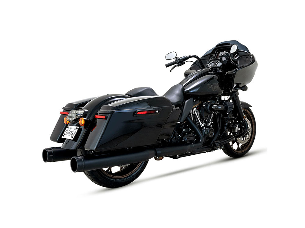 Vance & Hines VH-46674 4.5" Torquer 450 Slip-On Mufflers Black w/Black End Caps for Touring 17-Up