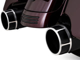 Vance & Hines VH-46676 4.5" Torquer 450 Slip-On Mufflers Black w/Black Machine End Caps for Touring 17-Up