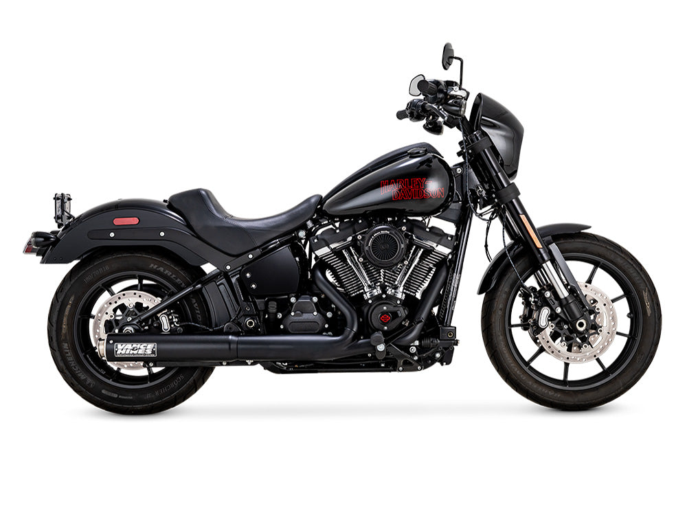 Vance & Hines VH-46746 4" Supersport Slip-On Muffler Black for Harley-Davidson Softail Street Bob/Low Rider S/Low Rider ST/Heritage 25-Up