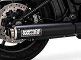 Vance & Hines VH-46746 4" Supersport Slip-On Muffler Black for Harley-Davidson Softail Street Bob/Low Rider S/Low Rider ST/Heritage 25-Up