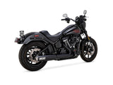 Vance & Hines VH-46746 4" Supersport Slip-On Muffler Black for Harley-Davidson Softail Street Bob/Low Rider S/Low Rider ST/Heritage 25-Up
