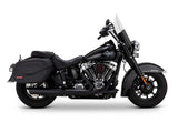 Vance & Hines VH-46750 4" Twin Slash Slip-On Muffler Black for Harley-Davidson Softail Street Bob/Low Rider S/Low Rider ST/Heritage 25-Up