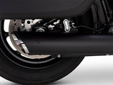 Vance & Hines VH-46750 4" Twin Slash Slip-On Muffler Black for Harley-Davidson Softail Street Bob/Low Rider S/Low Rider ST/Heritage 25-Up