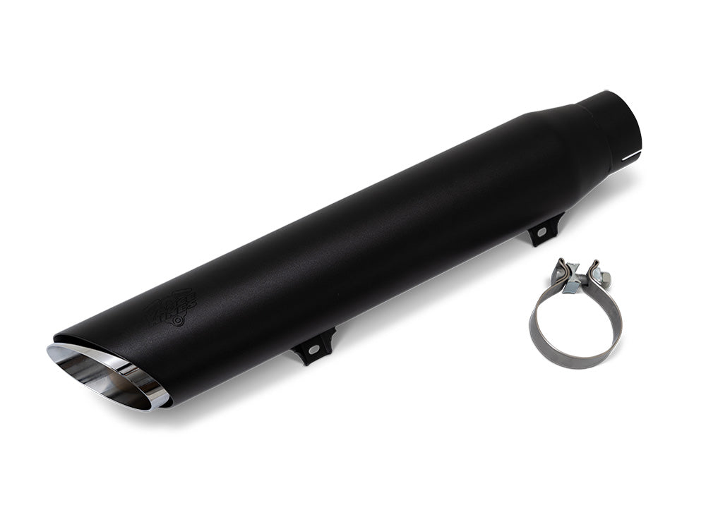 Vance & Hines VH-46750 4" Twin Slash Slip-On Muffler Black for Harley-Davidson Softail Street Bob/Low Rider S/Low Rider ST/Heritage 25-Up