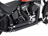 Vance & Hines VH-47221 Shortshots Staggered Exhaust Black for Softail 86-17 Non-240 Tyre Models