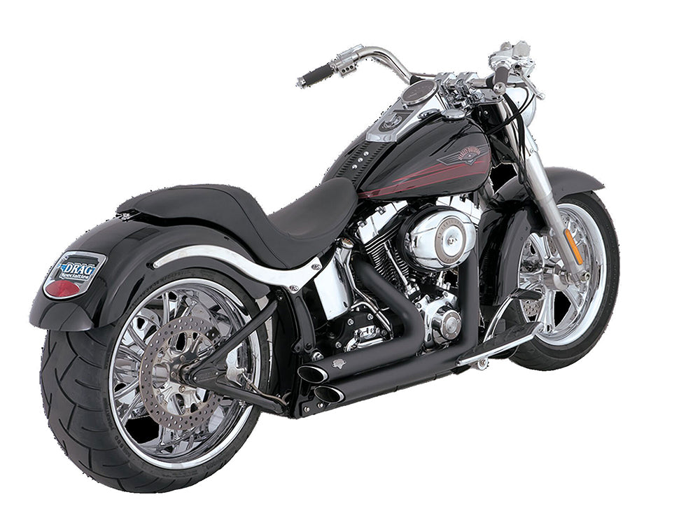 Vance & Hines VH-47221 Shortshots Staggered Exhaust Black for Softail 86-17 Non-240 Tyre Models