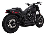 Vance & Hines VH-47333 Shortshots Staggered Exhaust Black for Softail 18-Up Non-240 Tyre Models