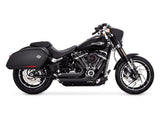 Vance & Hines VH-47333 Shortshots Staggered Exhaust Black for Softail 18-Up Non-240 Tyre Models