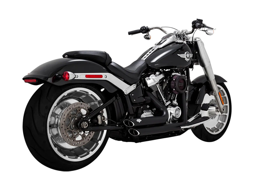 Vance & Hines VH-47335 Shortshots Staggered Exhaust Black for Breakout/Fat Boy 18-Up