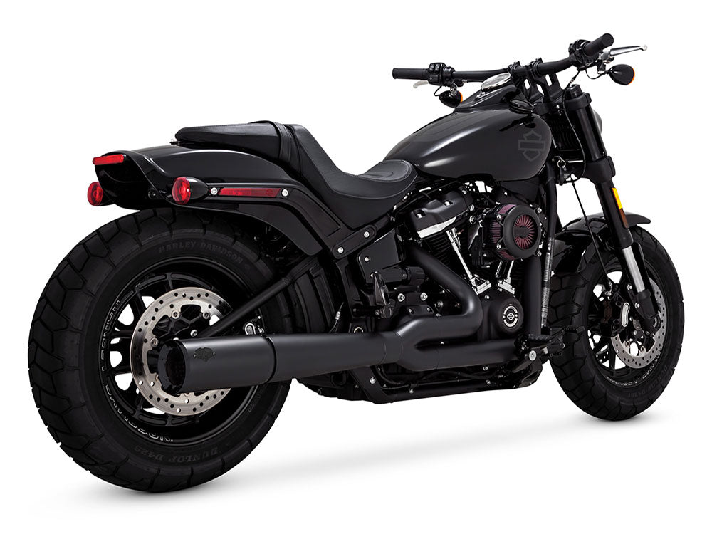 Vance & Hines VH-47387 Pro Pipe 2-1 Exhaust Black for Softail 18-Up Non-240 Tyre Models