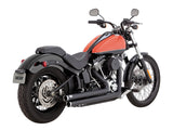 Vance & Hines VH-47959 Big Shots Staggered Exhaust Black for Softail 86-17 Non-240 Tyre Models