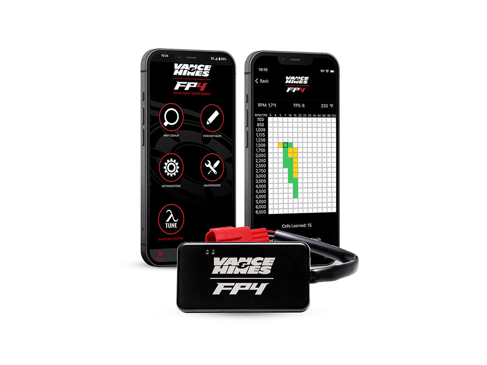 Vance & Hines VH-66043 Fuelpak FP4 Fuel Tuner Red CAN 6 Pin for most Softail/Touring 21-Up Models