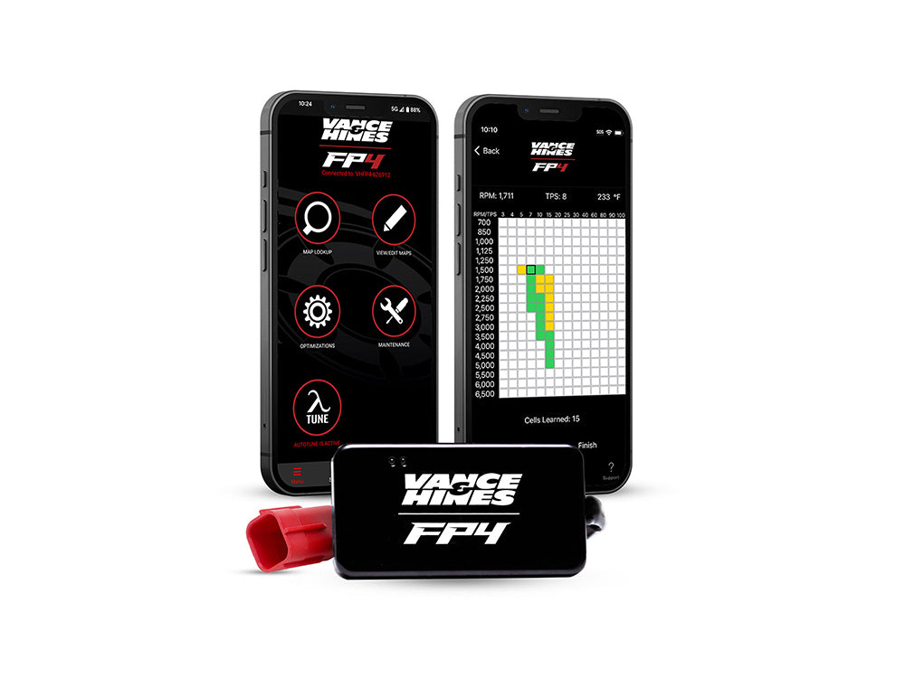 Vance & Hines VH-66043 Fuelpak FP4 Fuel Tuner Red CAN 6 Pin for most Softail/Touring 21-Up Models