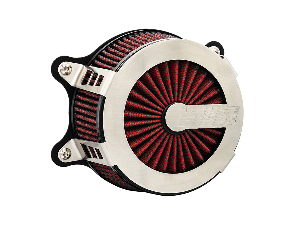 Vance & Hines VH-70369 VO2 Cage Fighter Air Cleaner Kit Brushed Stainless Steel for Sportster 88-21
