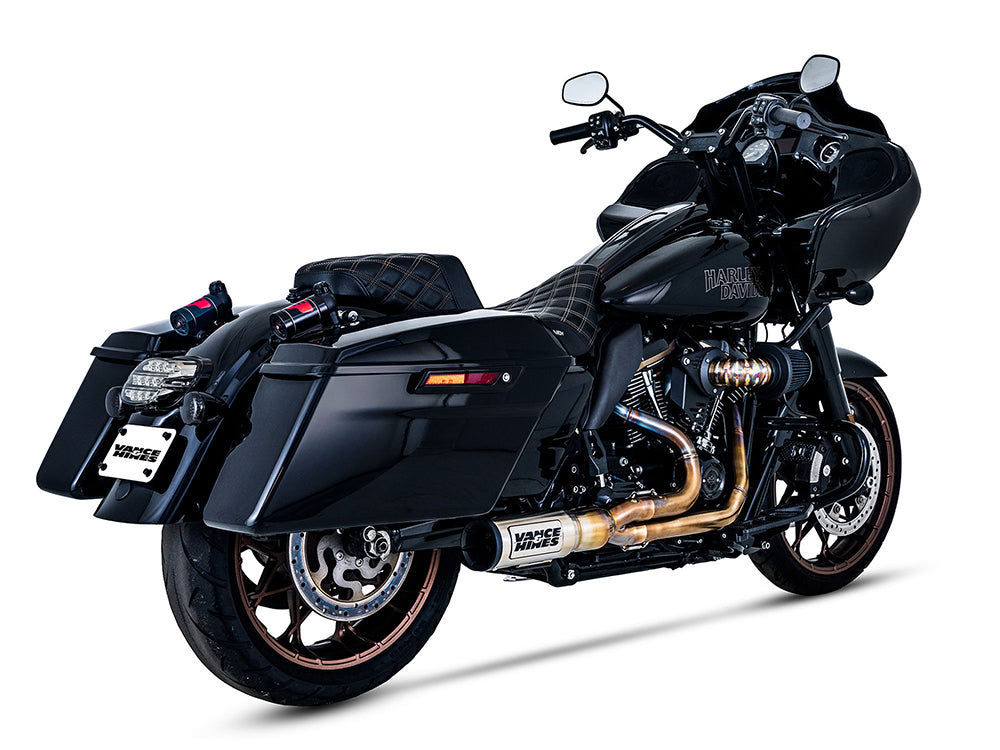 Vance & Hines VH-71049 90 Degree VO2 Falcon Air Cleaner Kit Stainless Steel for Milwaukee-Eight 17-Up
