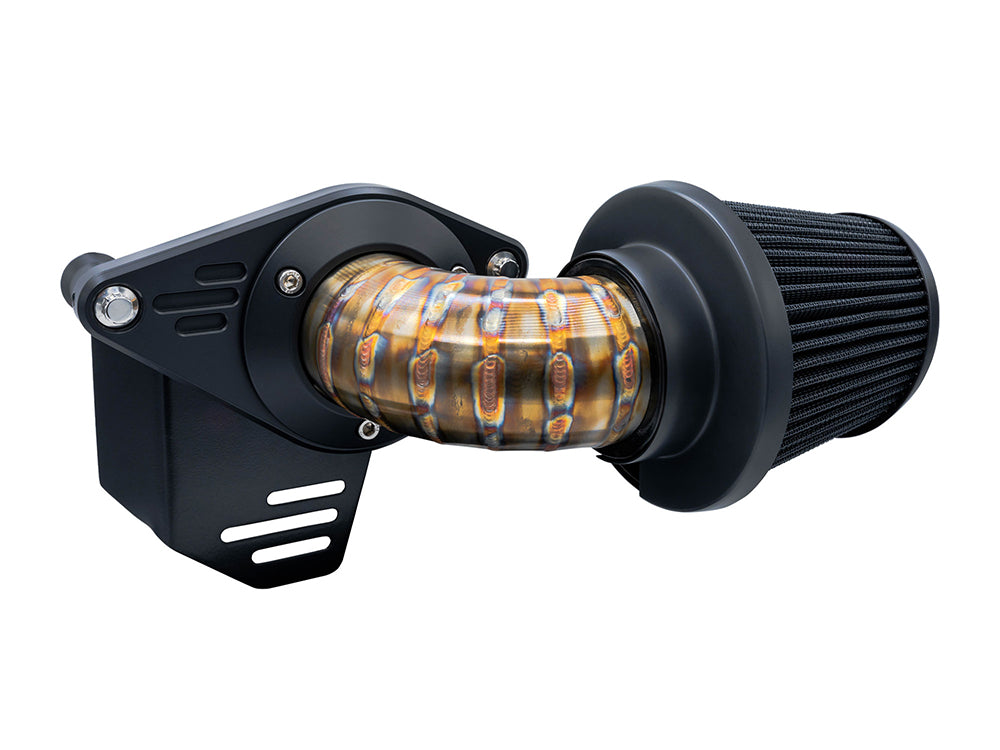 Vance & Hines VH-71049 90 Degree VO2 Falcon Air Cleaner Kit Stainless Steel for Milwaukee-Eight 17-Up