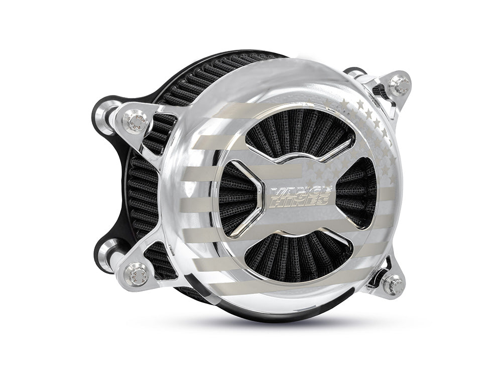 Vance & Hines VH-72046FG VO2 America Air Cleaner Kit Chrome for CVO Touring 23-Up/Street Glide/Road Glide 24-Up