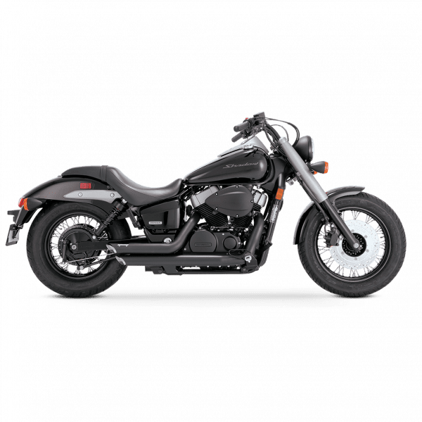 Vance & Hines V48419 Shortshots Staggered 2-2 Exhaust Black for Honda VT750 Shadow Aero/Spirit 04-15 Models