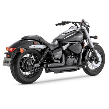 Vance & Hines V48419 Shortshots Staggered 2-2 Exhaust Black for Honda VT750 Shadow Aero/Spirit 04-15 Models