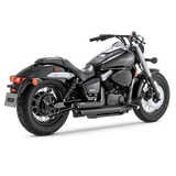 Vance & Hines V48419 Shortshots Staggered 2-2 Exhaust Black for Honda VT750 Shadow Aero/Spirit 04-15 Models