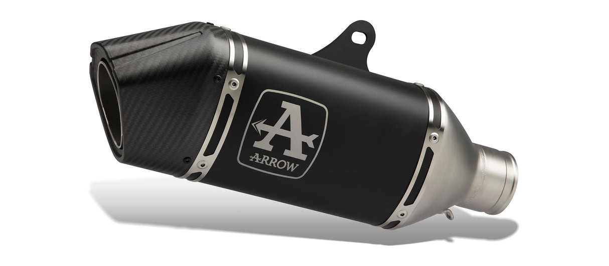 Arrow 72503VAN Silent Veloce Aluminium Dark Slip-On Muffler w/Carbon End Cap for Triumph Tiger 1200 22-Up