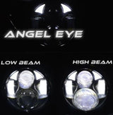 Headlight 45w 5 3/4" LED Daymarker Style Chrome Face Angel Eye Parker Suit Most H-D, Street 500 & Indian Scout Sale 1/2 Price Special till sold out