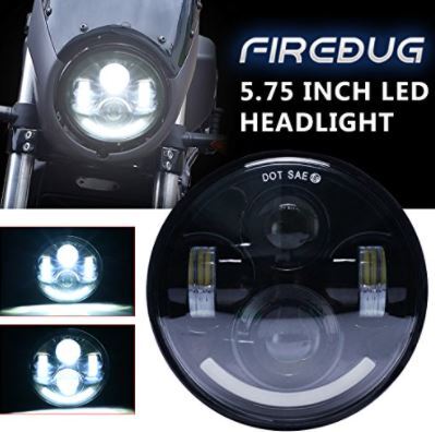 Headlight 45w 5 3/4" LED Daymarker Style FireDug Black Face Suit Most H-D, Street 500 & Indian Scout Sale 1/2 Price Special till sold out