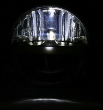 Headlight (k2245) LED 60w Black Angel Eye Suit Most 7" Softail Heritage & Fatboy Fl, Touring Flt & Indian Sale 1/2 Price Special till sold out