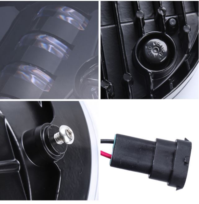 Headlight 60w LED Daymarker Spider Style Chrome Face Fits V-Rod VRSCDX'12-17 & VRSCF'02-17 Models + Ext Warranty