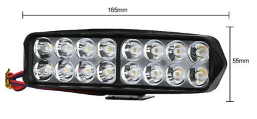 Twin Power LED Universal Driving Light Bar 48w / 4500lm 16 LED Lamps Black ** Over Stock Sale 50% off ** [INTERNAL]