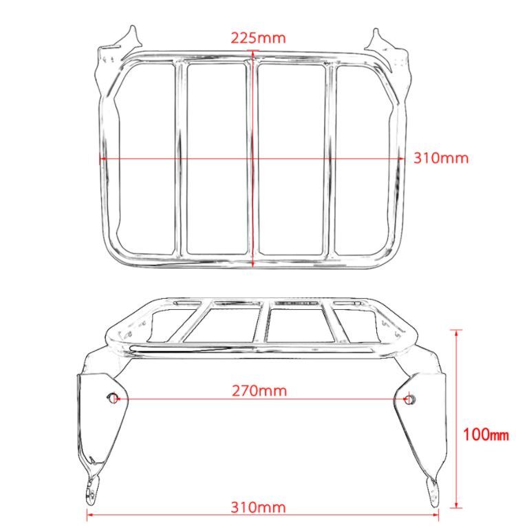 Primium Sissy Bar Rack Chrome (Suit BR193-C Sissy Bar) Flfb Flfbs Fxbs Fxbrs 18-20 Models