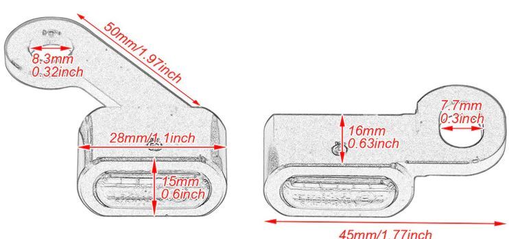 Twin Power Under Perch Turn Signals Black w/Amber Lens for Sportster Models 2004-Later (E Marked) [INTERNAL]