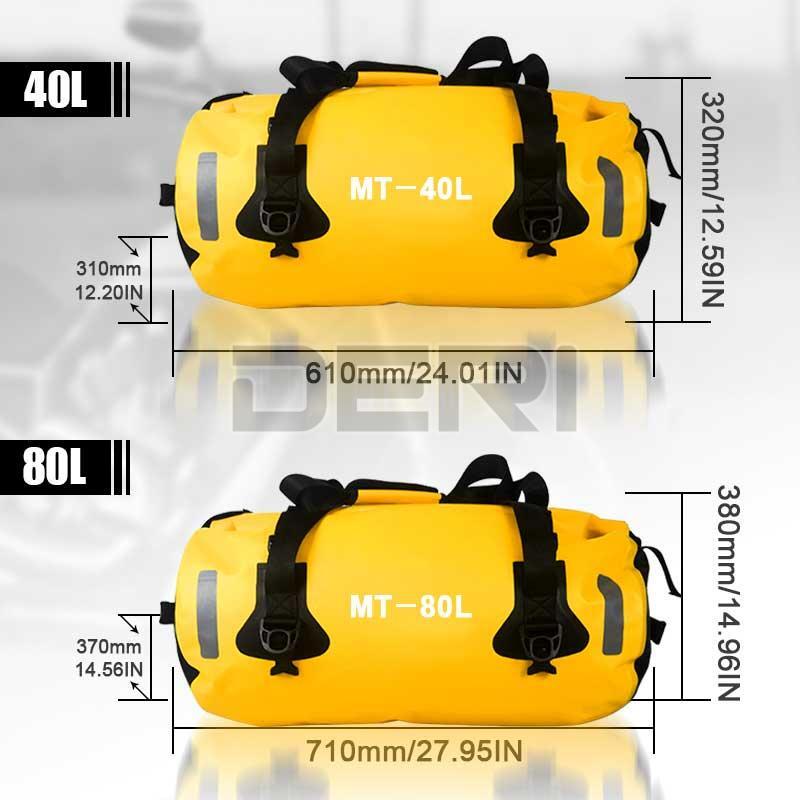 Travel Roll Bag Yellow Dry Roll / Tail Bag 80L 100% Waterpoof