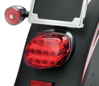 Twin Power Red LED Low Profile Taillight Number Plate Illumination Fits Most 1999-Up Softail Dyna Sportster Roadking StreetGlide Ultra Models