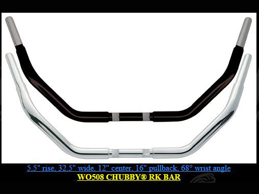 Wild 1 Inc WO508 1-1/4" Chubby Road King Handlebar Chrome