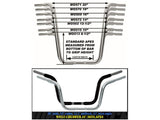 Wild 1 Inc WO515 10" x 1-1/4" Chubby Ape Hanger Handlebar Chrome