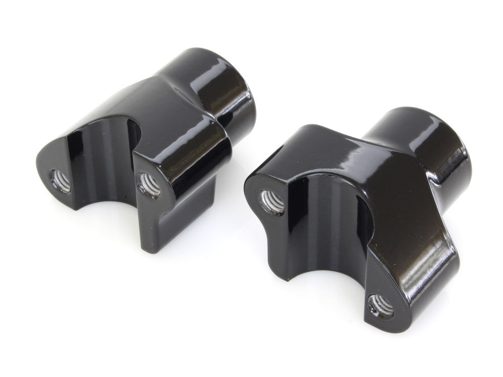 Wild 1 Inc WO525GB 1-1/2" Tall Risers w/1-1/4" Thick Base Gloss Black for 1" Handlebar