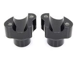 Wild 1 Inc WO525GB 1-1/2" Tall Risers w/1-1/4" Thick Base Gloss Black for 1" Handlebar