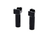 Wild 1 Inc WO526GB 4-1/2" Tall Risers w/1-1/4" Thick Base Gloss Black for 1" Handlebar