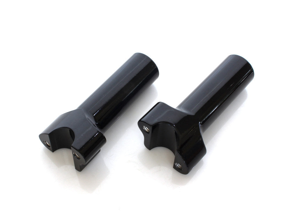 Wild 1 Inc WO526GB 4-1/2" Tall Risers w/1-1/4" Thick Base Gloss Black for 1" Handlebar